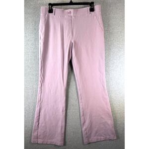 Betabrand Dress Yoga Pants Women Large Lavender Stretch Bootcut Mid Rise Classic